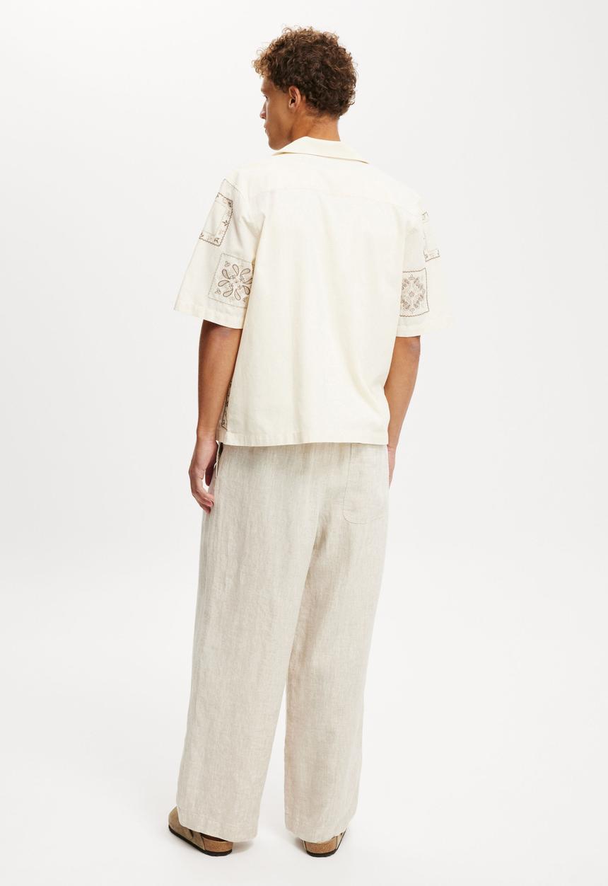 Cotton On - Super Baggy Linen Pant - Oatmeal