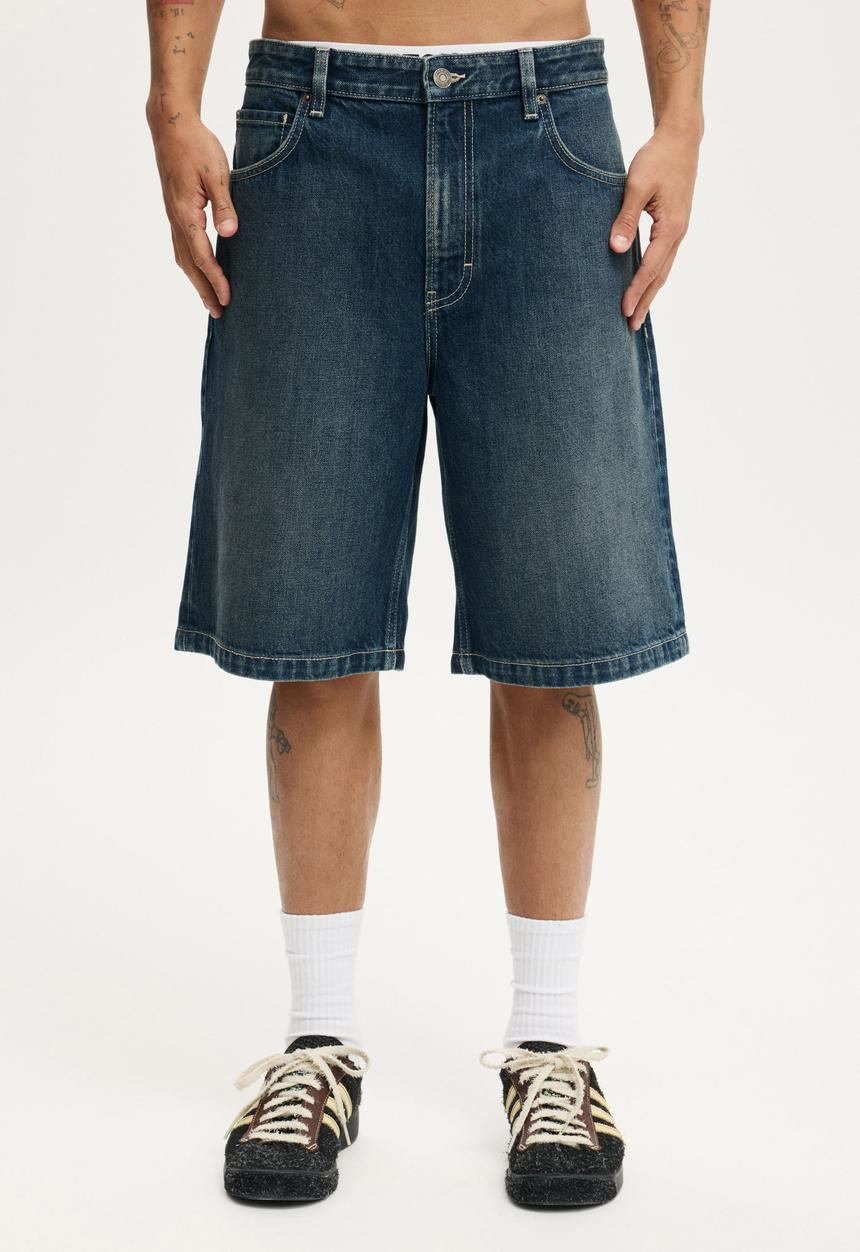 Cotton On - Baggy Denim Short - Barker Blue