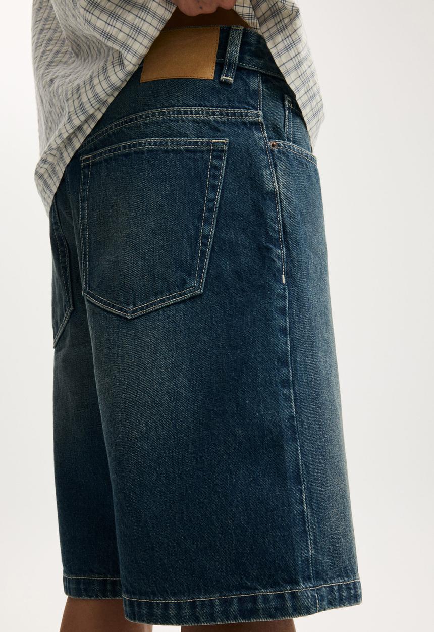 Cotton On - Baggy Denim Short - Barker Blue