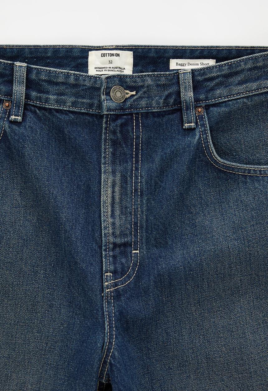 Cotton On - Baggy Denim Short - Barker Blue