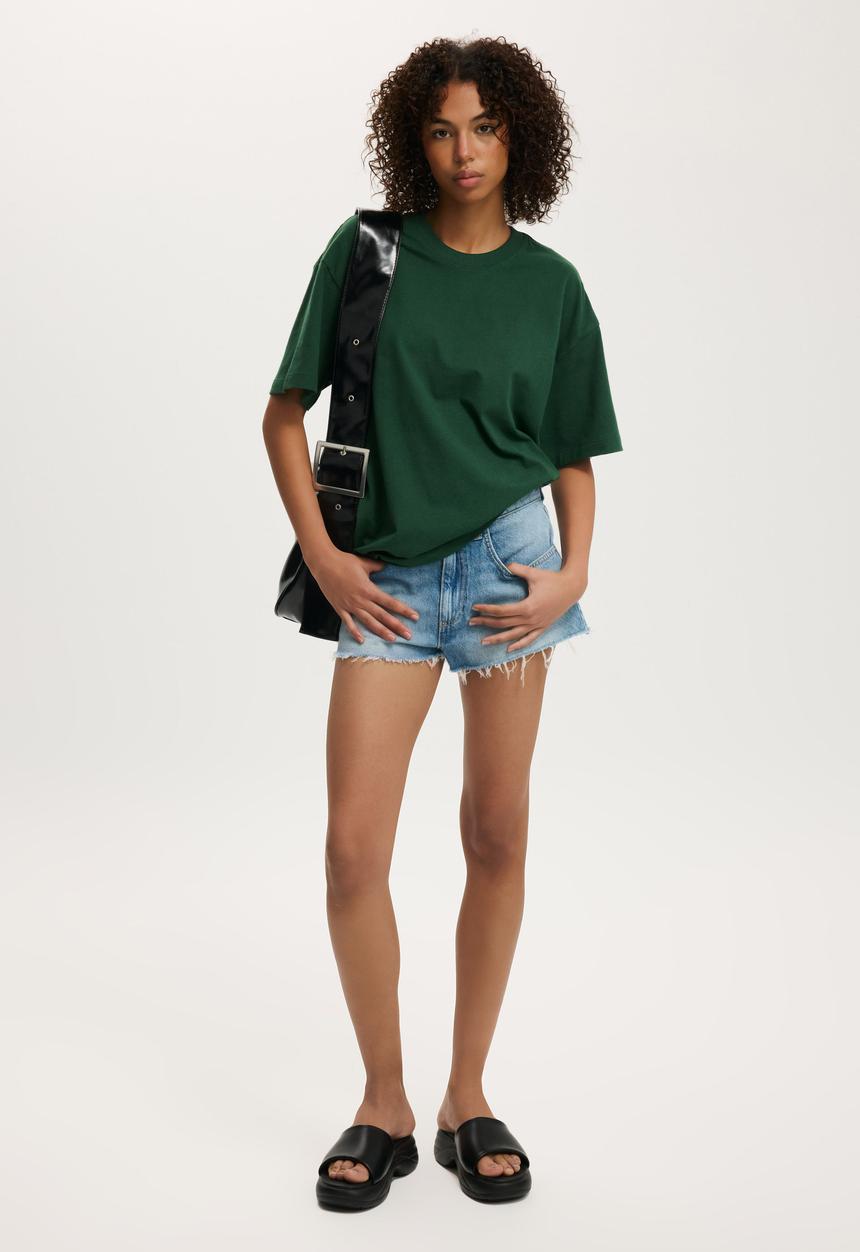 Cotton On - The Boxy Oversized Tee - Heritage Green