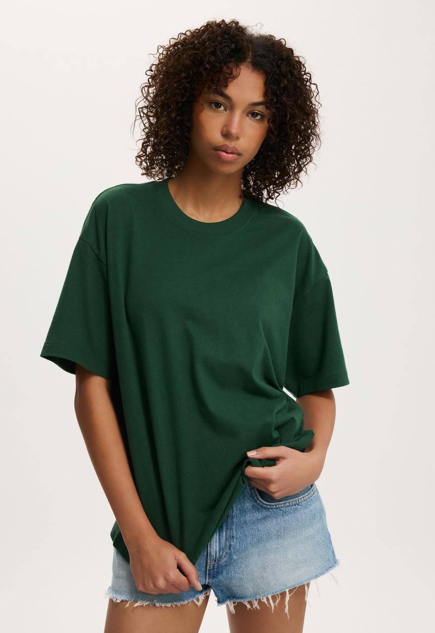 Cotton On - The Boxy Oversized Tee - Heritage Green