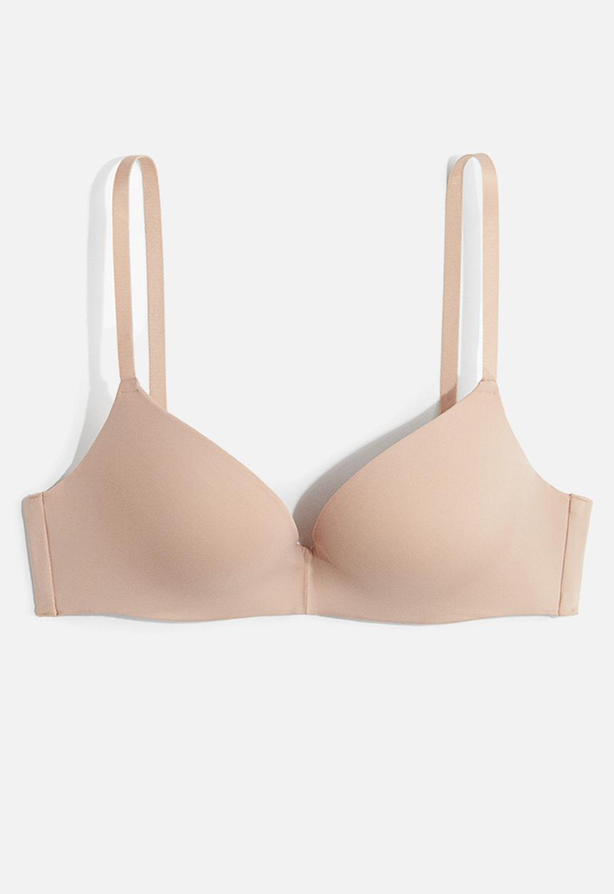 H&M - Microfibre super push-up bra - beige