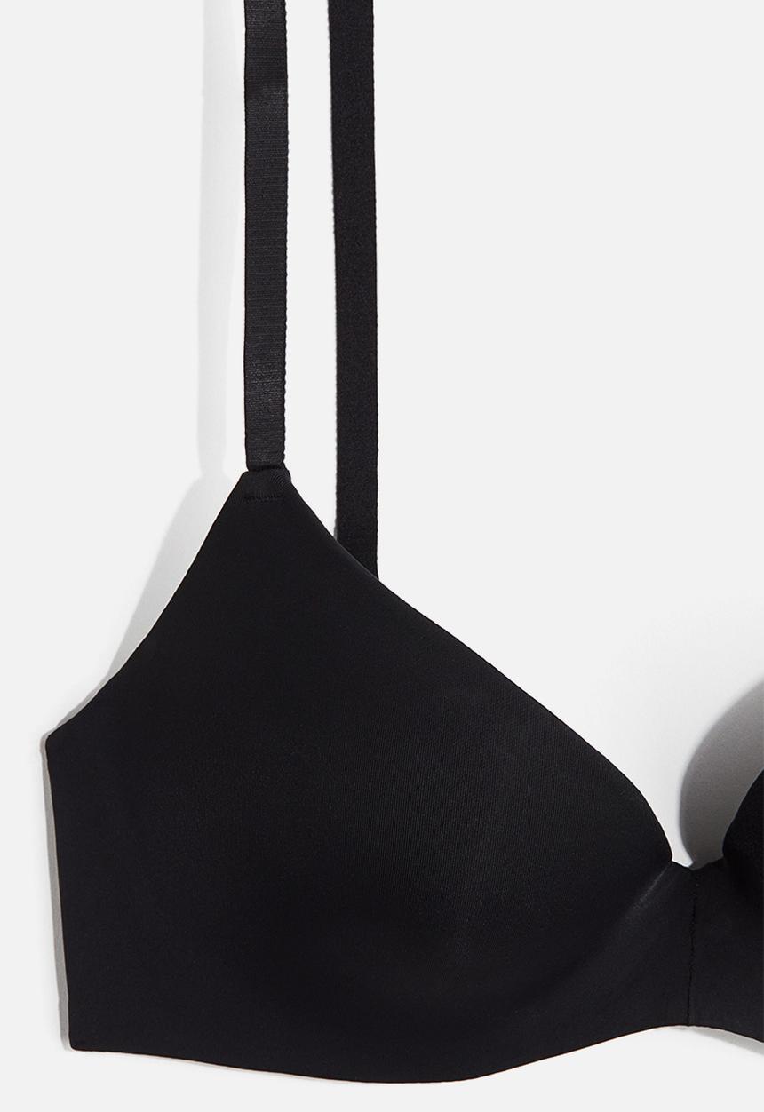 H&M - Microfibre super push-up bra - black