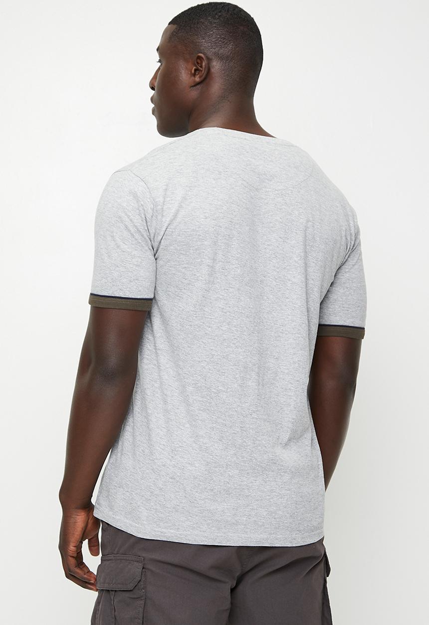 Brave Soul - T-Shirts - Dark Navy/Optic White/Light Grey Marl 3-Pack