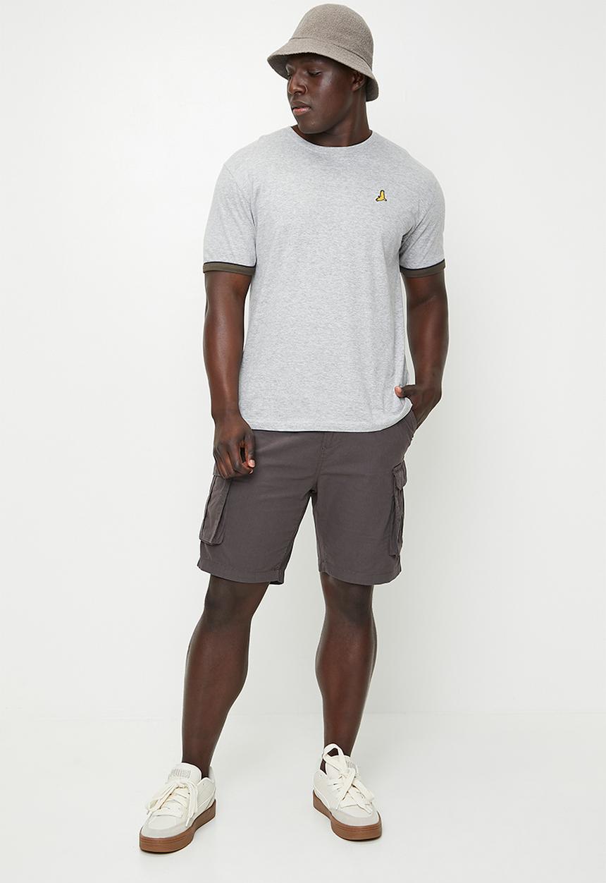 Brave Soul - T-Shirts - Dark Navy/Optic White/Light Grey Marl 3-Pack