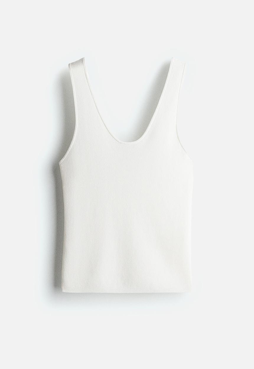 H&M - Knitted vest top - white