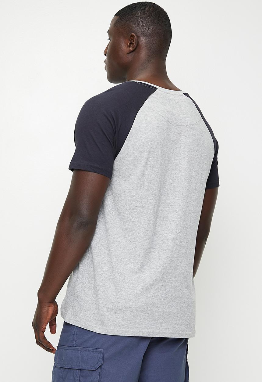 Brave Soul - T-Shirts - Light Grey Marl