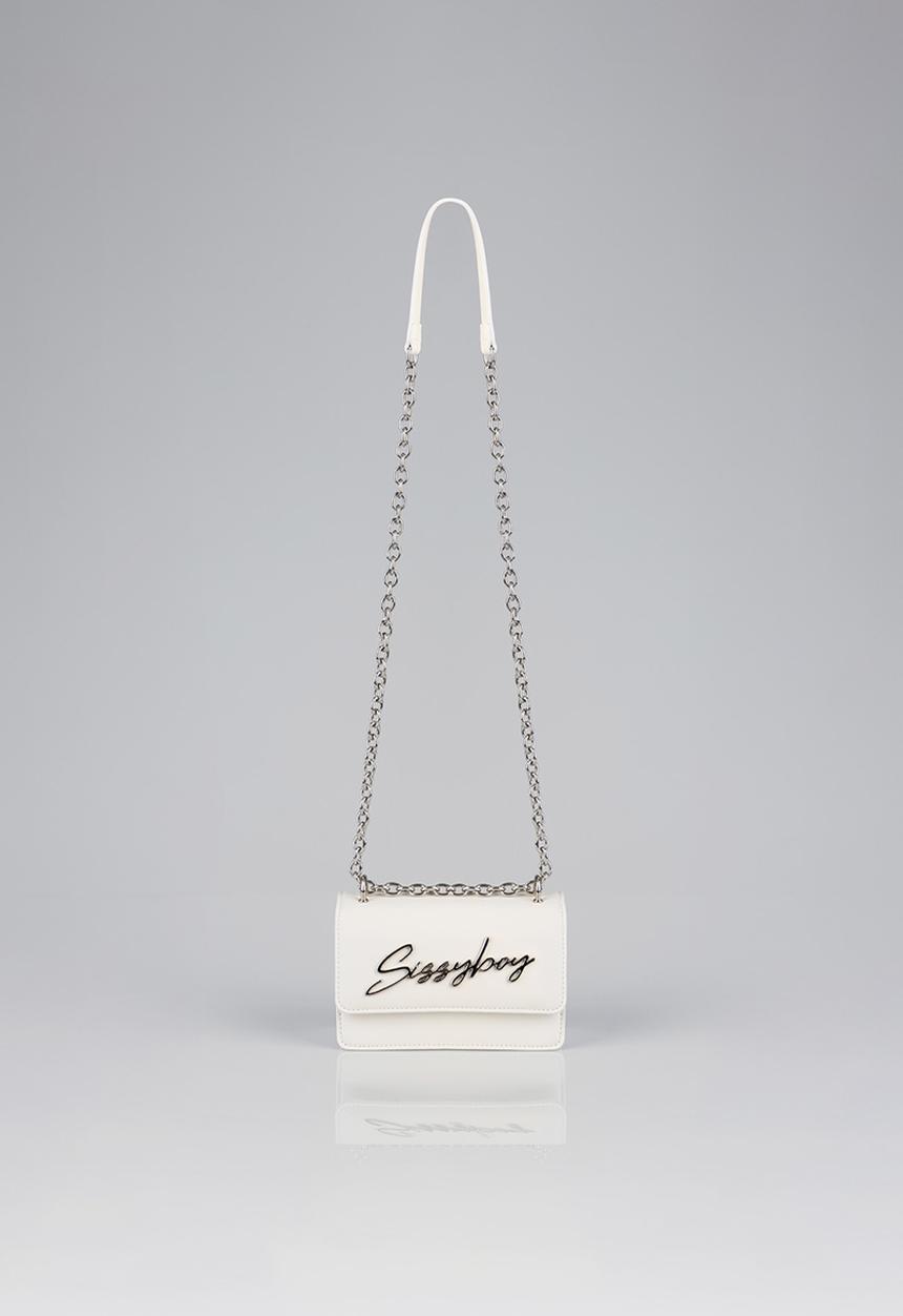 SISSY BOY - Slay fest structured crossbody - white