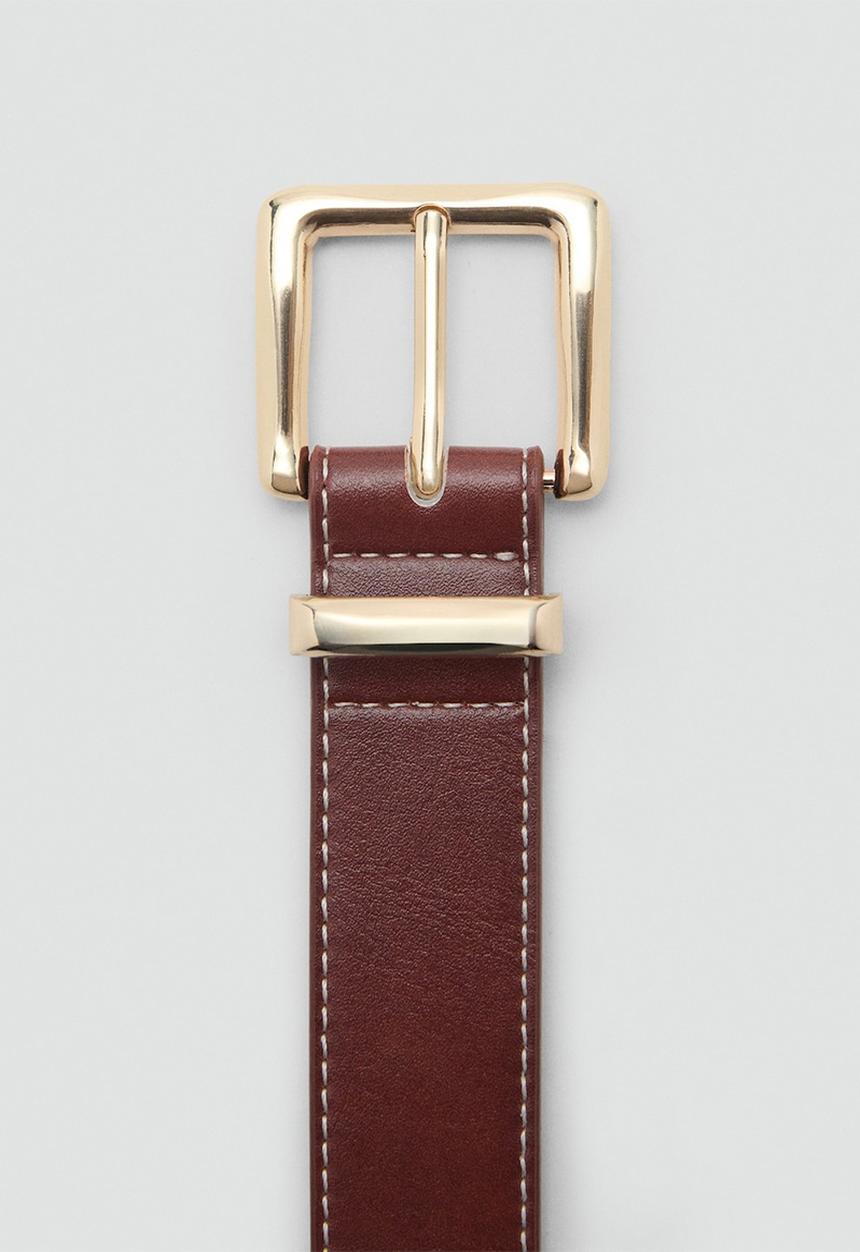 MANGO - Belt valeta - dark brown