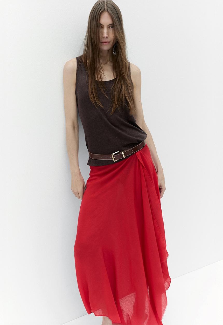 MANGO - Belt valeta - dark brown