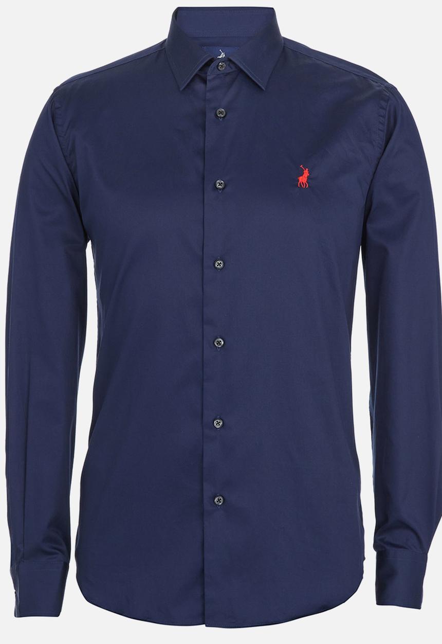 POLO - Custom fit Greig shirt - navy