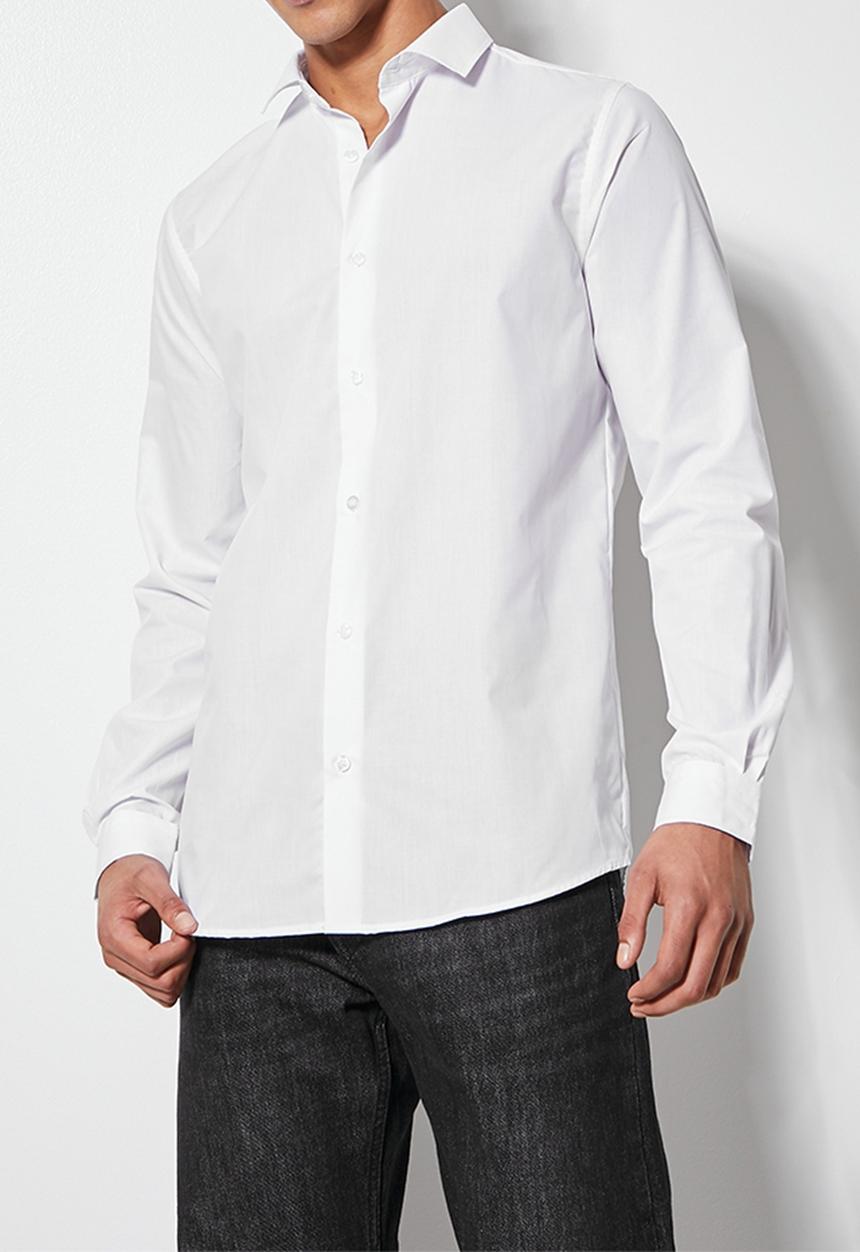 Superbalist - Easy care slim fit shirt - white