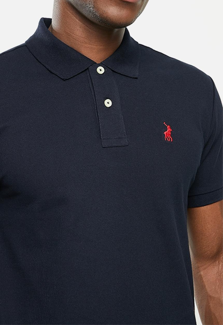 POLO - Mens stretch pique short sleeve golfer - navy