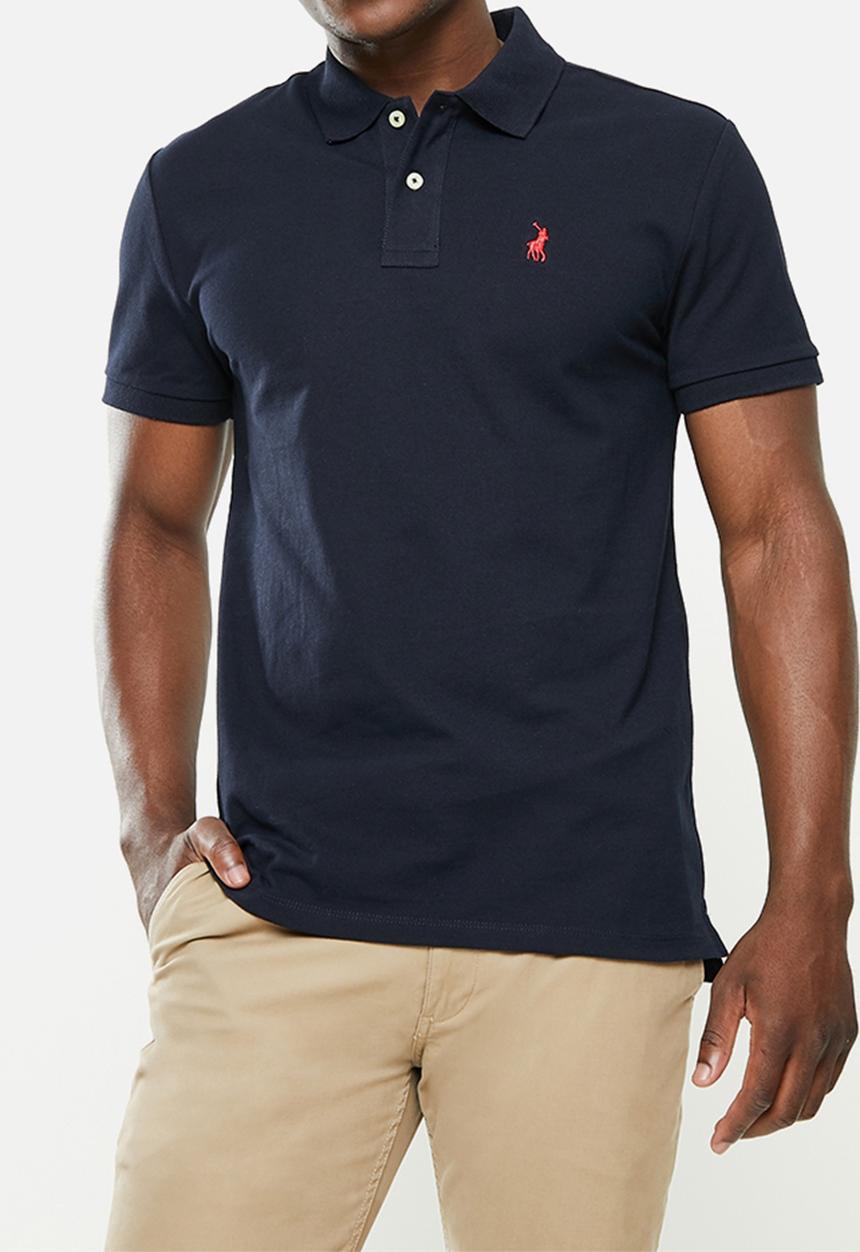 POLO - Mens stretch pique short sleeve golfer - navy
