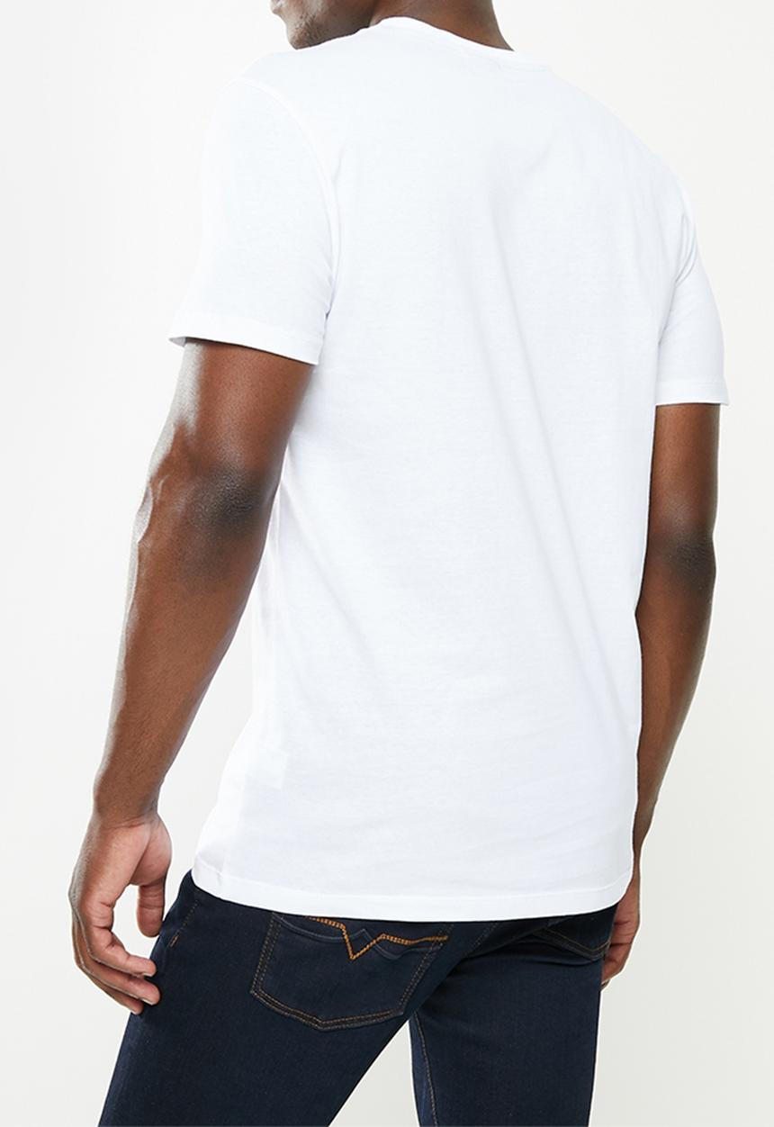 POLO - Mens v-neck T-shirt - white