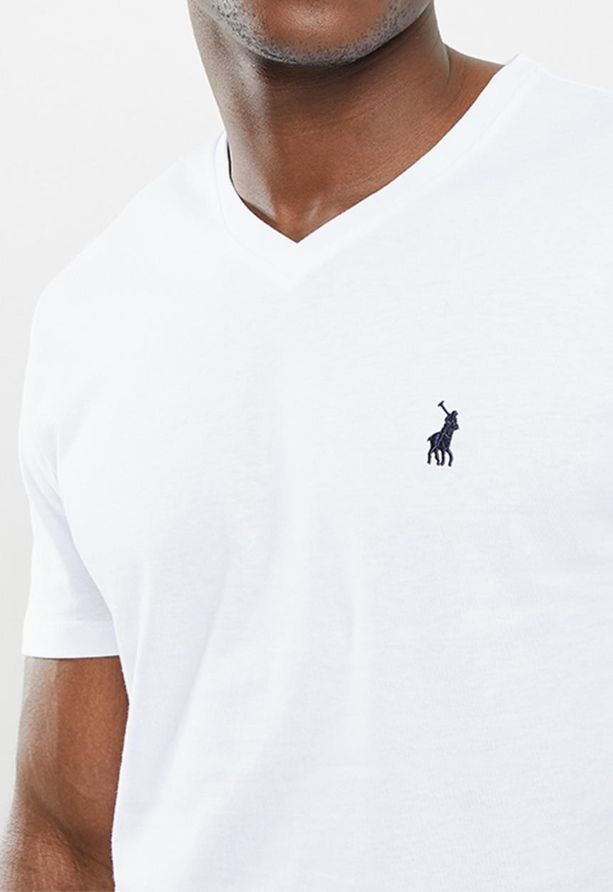 POLO - Mens v-neck T-shirt - white