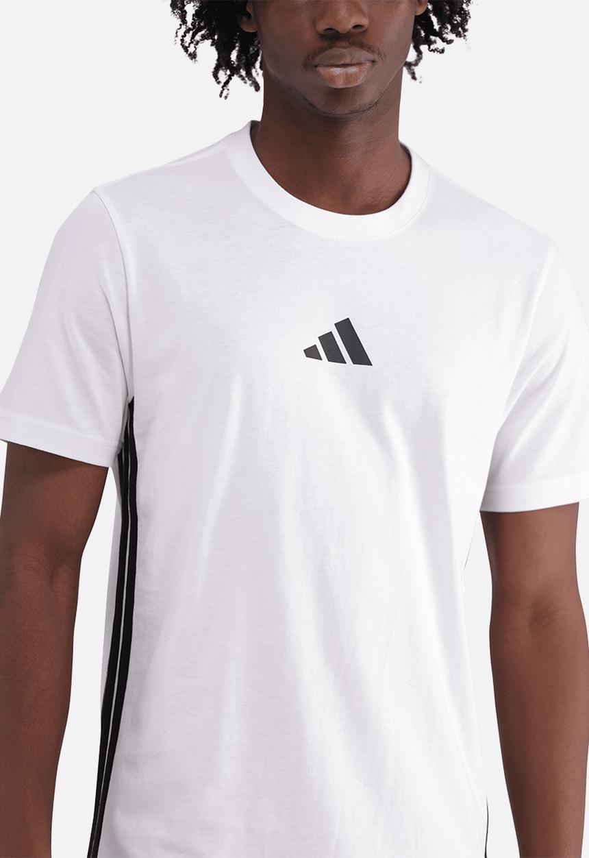 adidas Performance - Essentials 3-Stripes Single Jersey T-Shirt - White