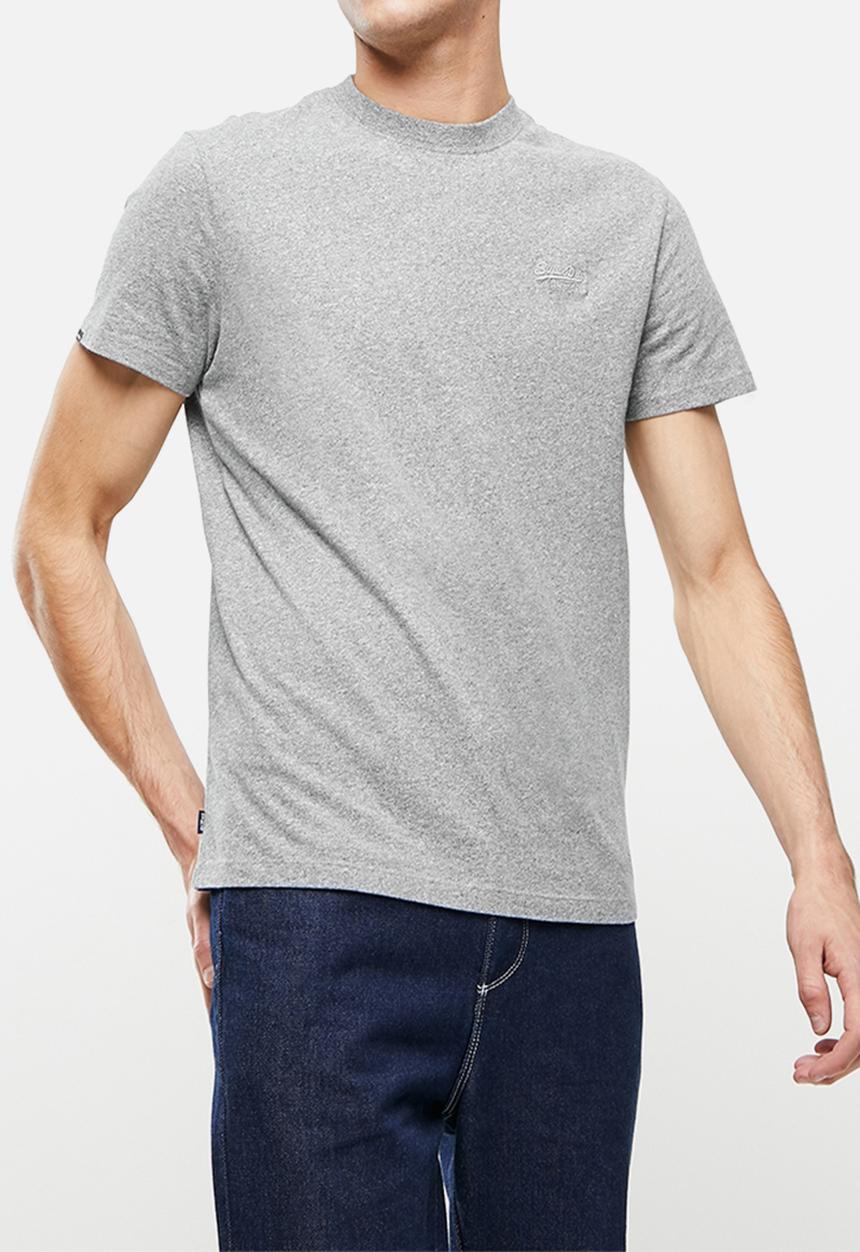 Superdry. - Vintage logo emb tee - grey