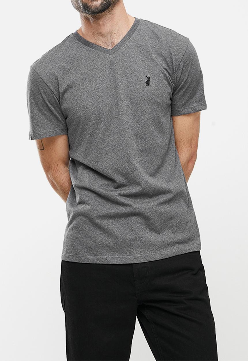 POLO - Mens vneck T-shirt - charcoal