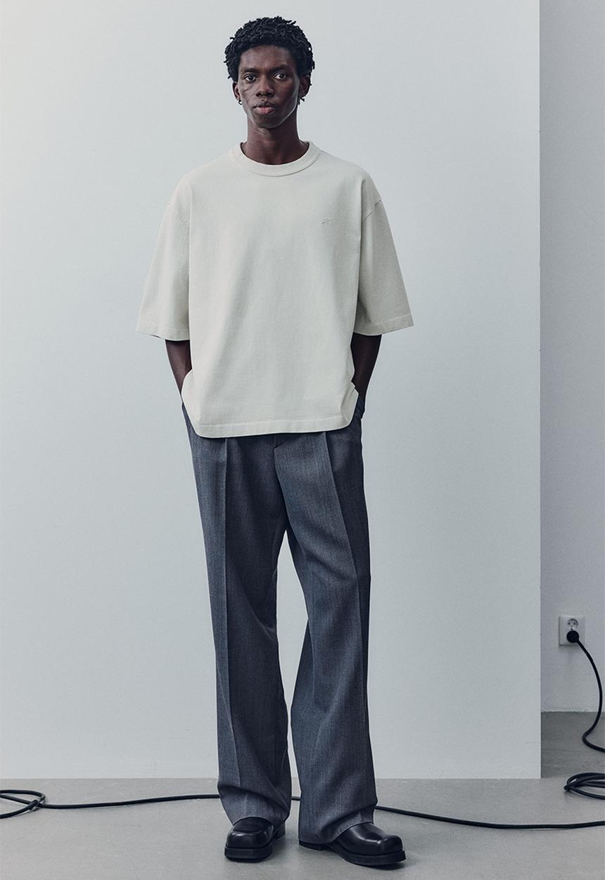 H&M - H&M Atelier: Boxy-style cotton T-shirt - cream