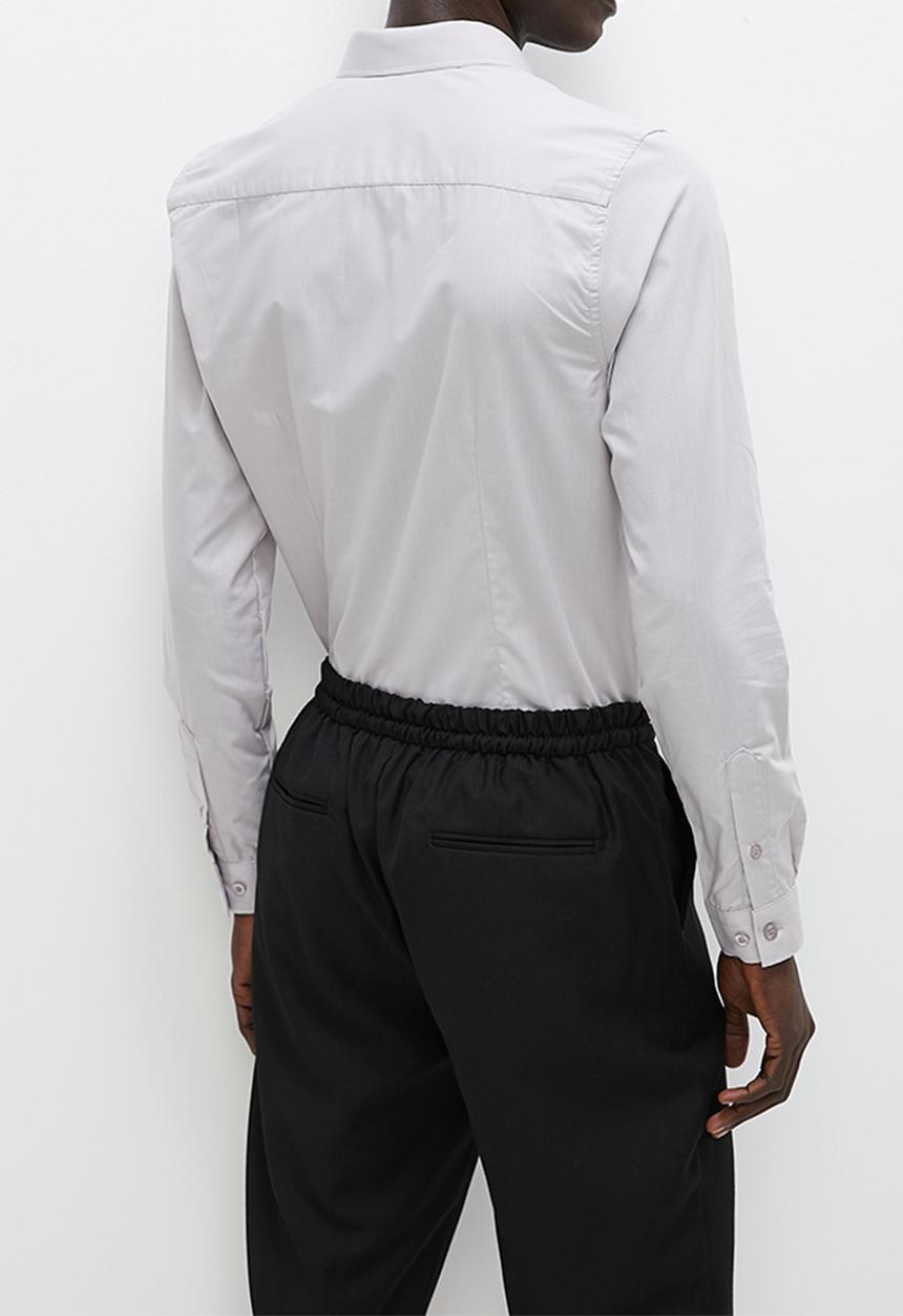 Superbalist - Easy care slim fit shirt light - grey