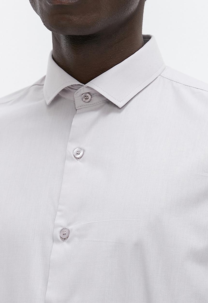 Superbalist - Easy care slim fit shirt light - grey