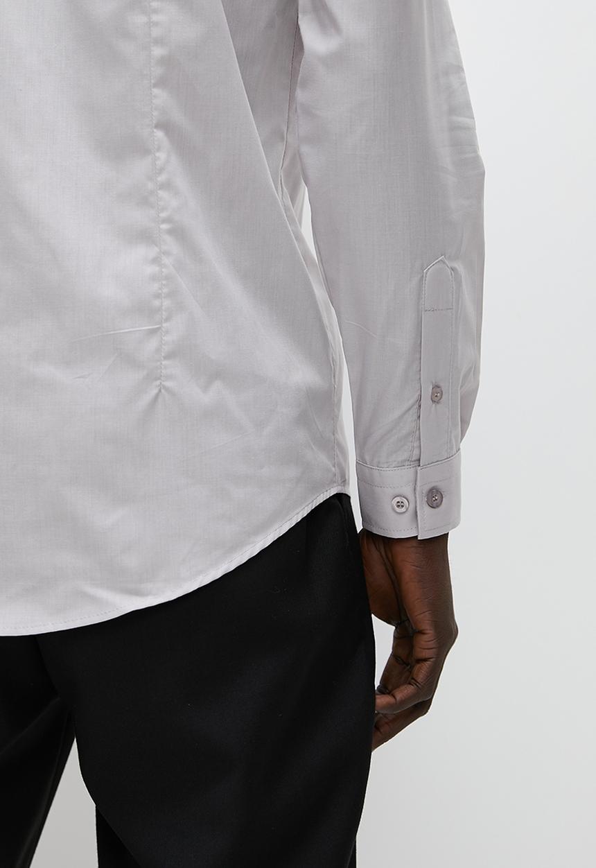 Superbalist - Easy care slim fit shirt light - grey