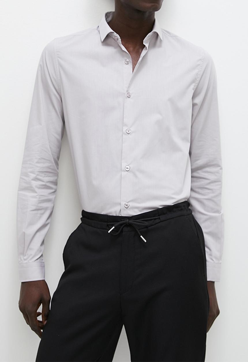 Superbalist - Easy care slim fit shirt light - grey