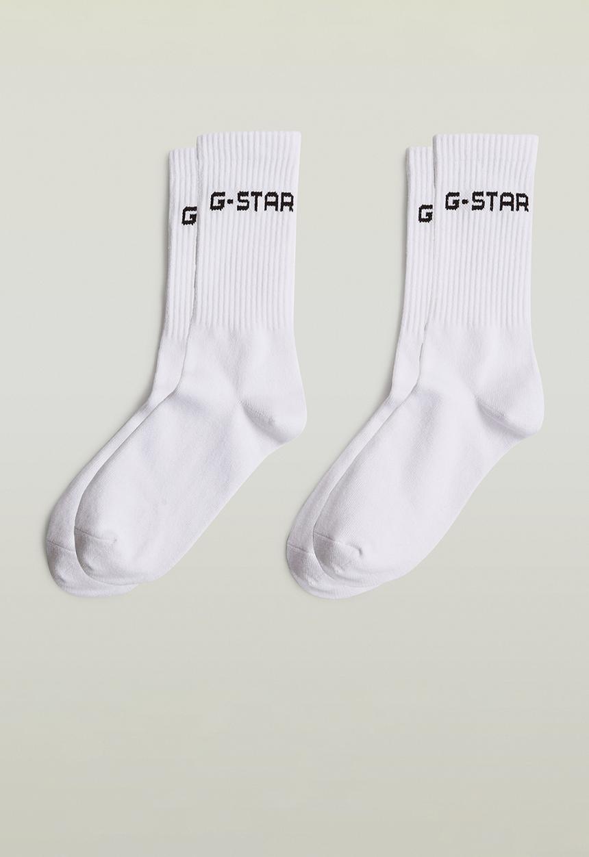 G-STAR - 2pack sports socks - white