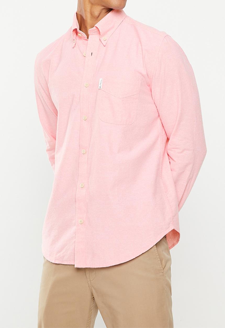 Ben Sherman - Cotton oxford shirt - lt pink