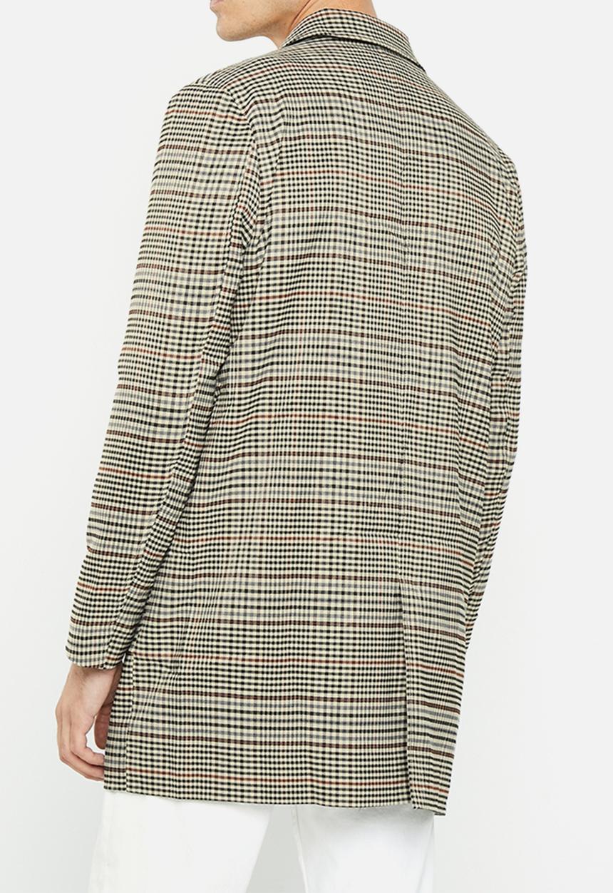 Brave Soul - Robertsv3 jacket - brown/cream check