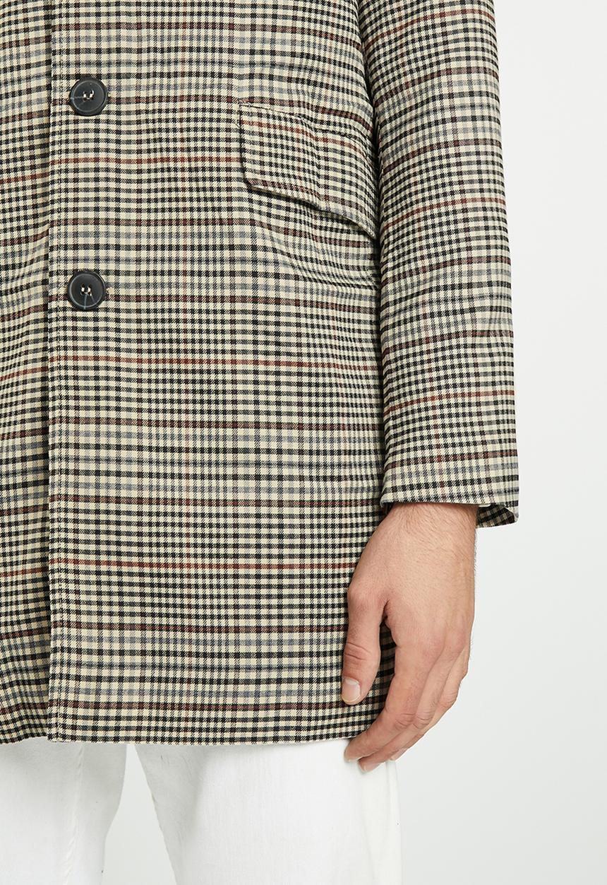 Brave Soul - Robertsv3 jacket - brown/cream check