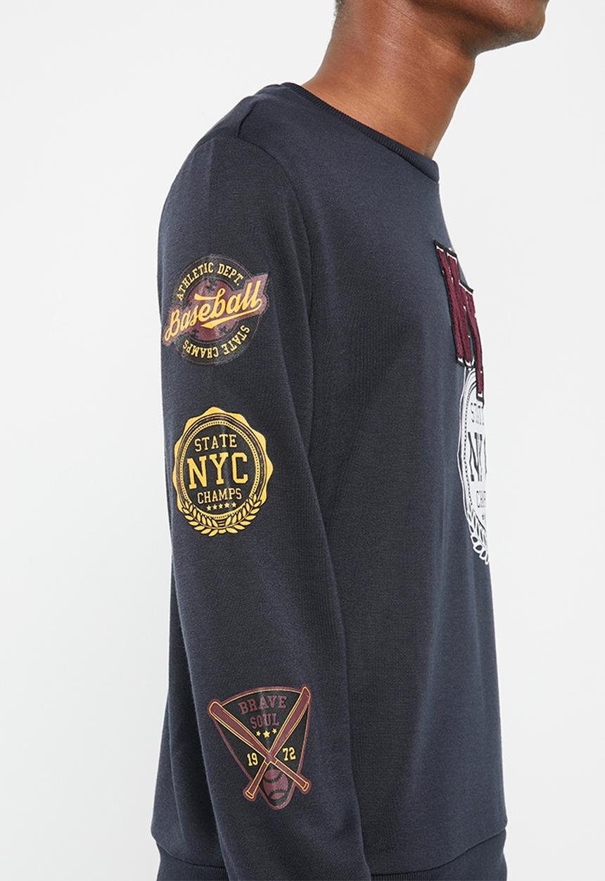 Brave Soul - 516rochester sweatshirt - dark navy
