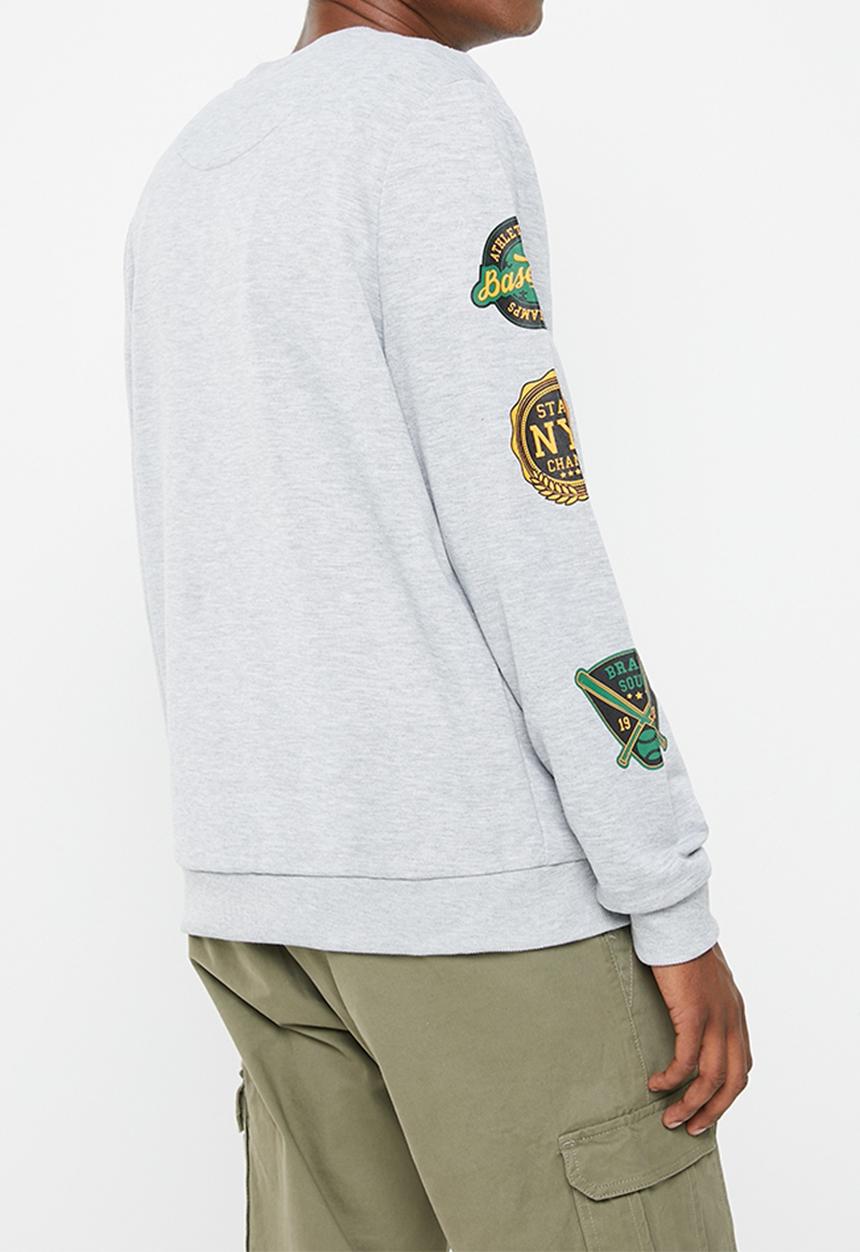 Brave Soul - Rochester sweatshirt - light grey marl
