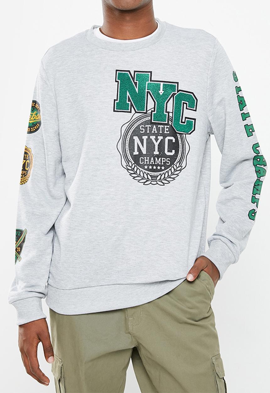 Brave Soul - Rochester sweatshirt - light grey marl