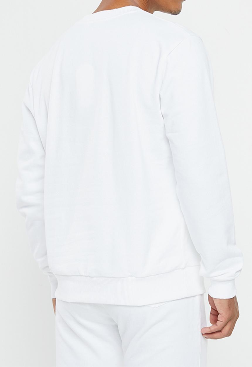 Ben Sherman - TARGET CREW SWEATER L/S - WHITE