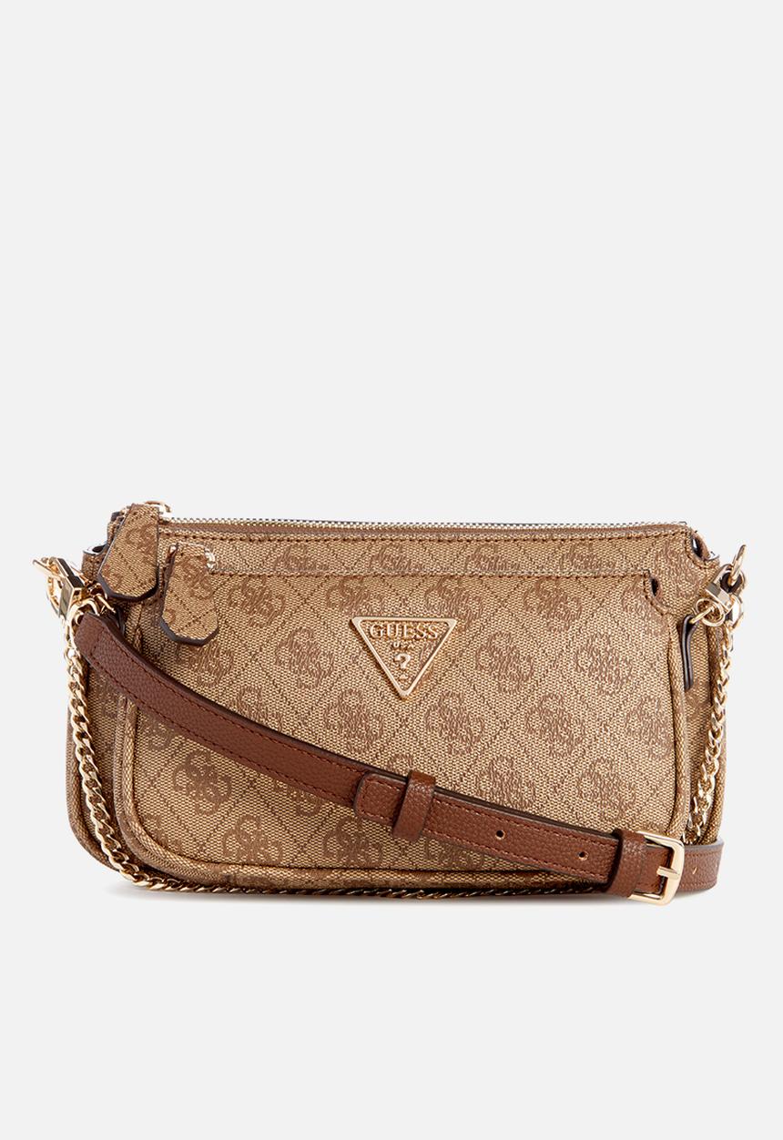 GUESS - Noelle Tri Comp Crossbody Bag-Brown