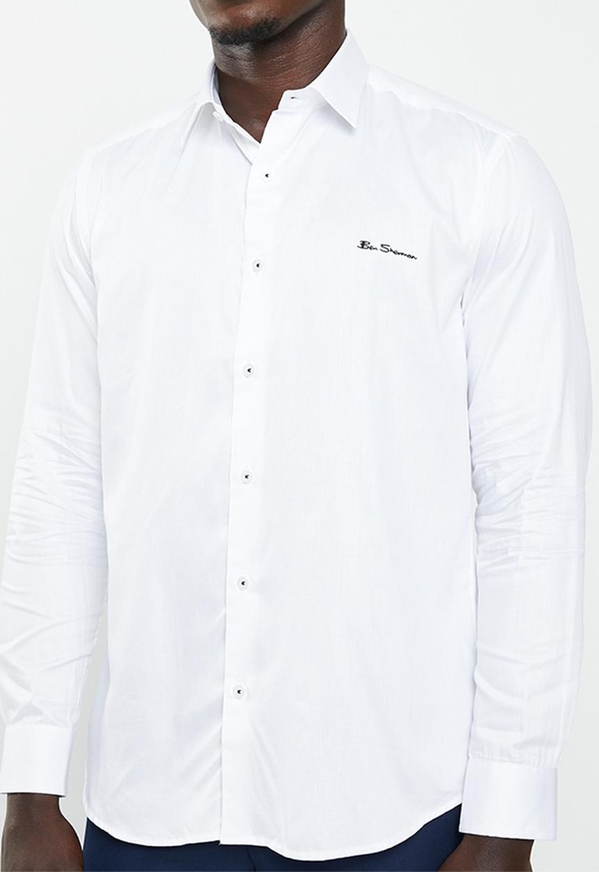 Ben Sherman - ESSENTIAL BEN SHERMAN SHIRT L/S - WHITE