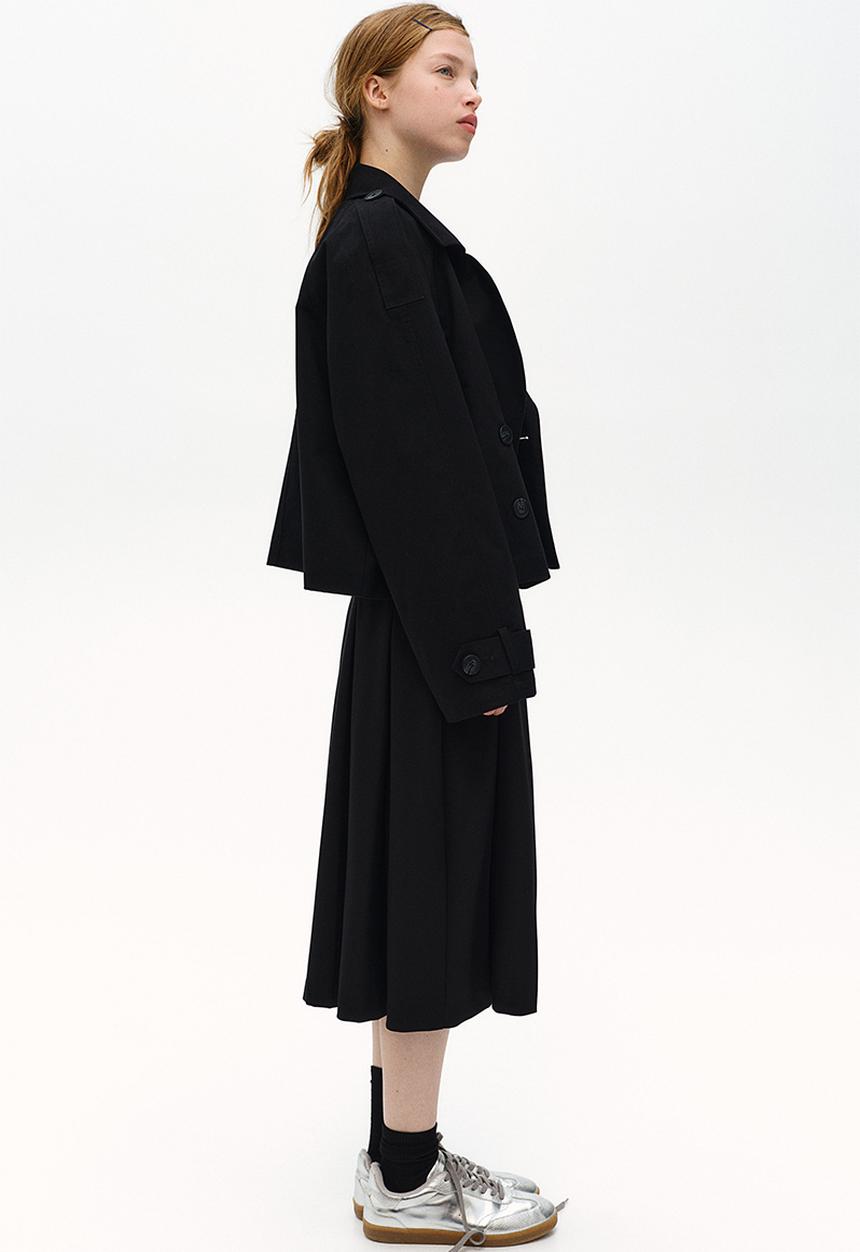 H&M - Short trench coat - black