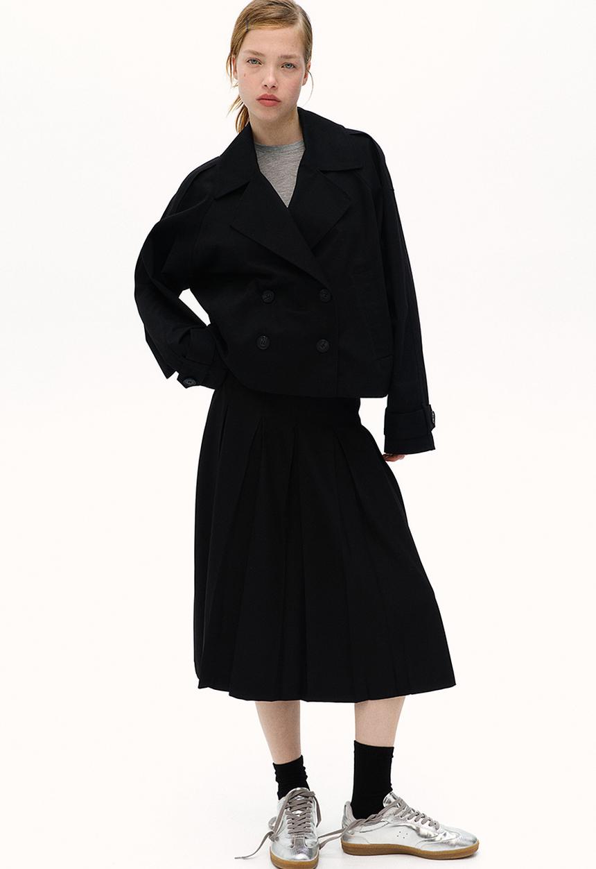 H&M - Short trench coat - black