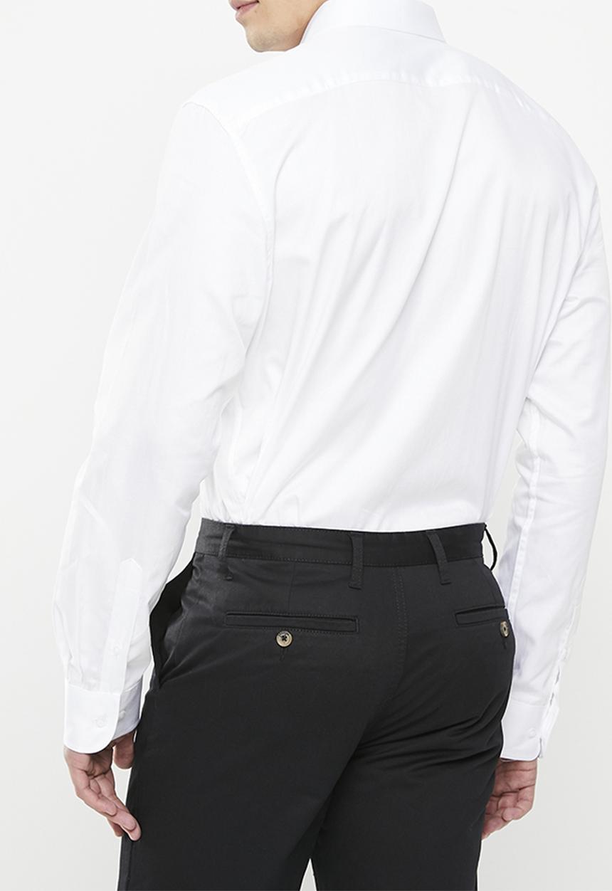 POLO - Mens custom fit greig shirt - white 
