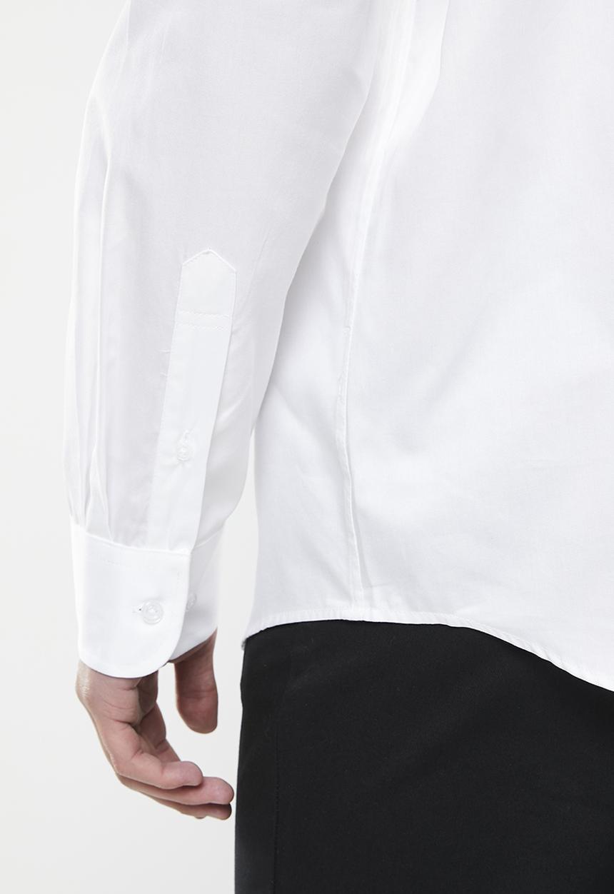 POLO - Mens custom fit greig shirt - white 