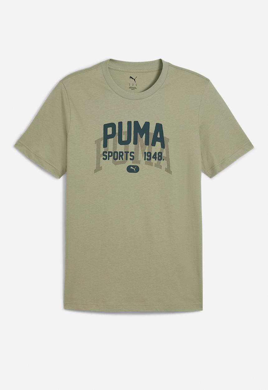 PUMA - Graphic varsity tee - lux army