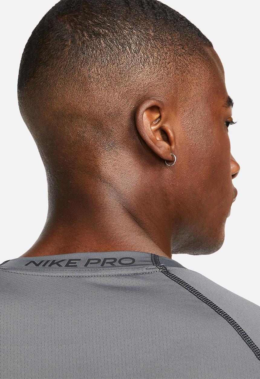 Nike - Dri-FIT Tight Fit Short-Sleeve Top - Grey/Blk