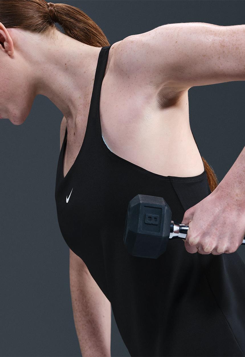 Nike - Nike Pro womens ELASTIKA tank - BLACK/WHITE