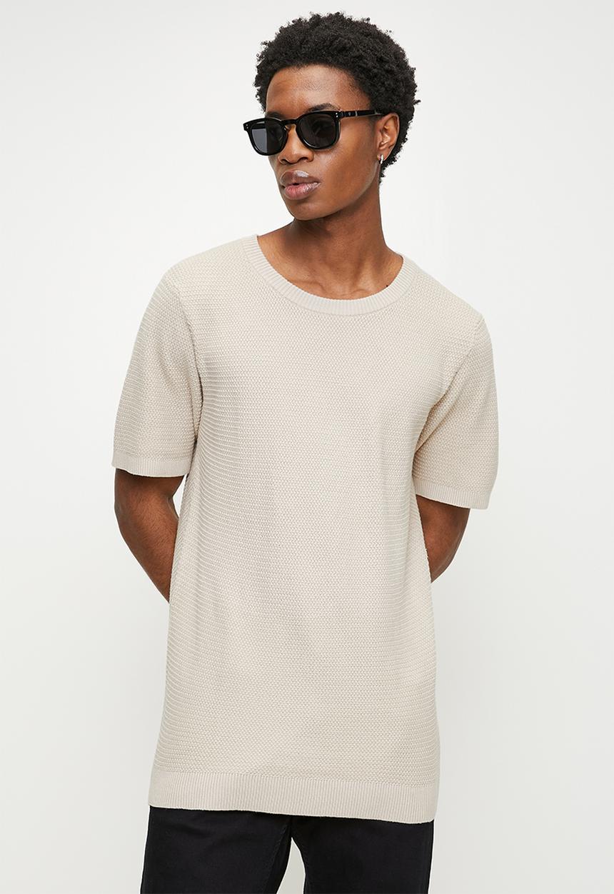Brave Soul - Knitwear T-Shirt - Stone