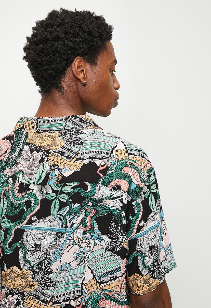 Brave Soul - Shirts - Jet Black/Multi