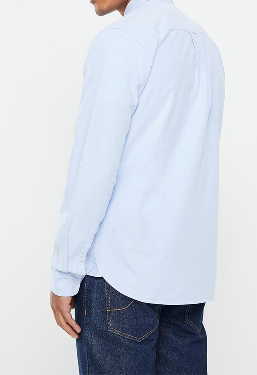 Superdry. - Vintage washed oxford shirt - classic blue oxford
