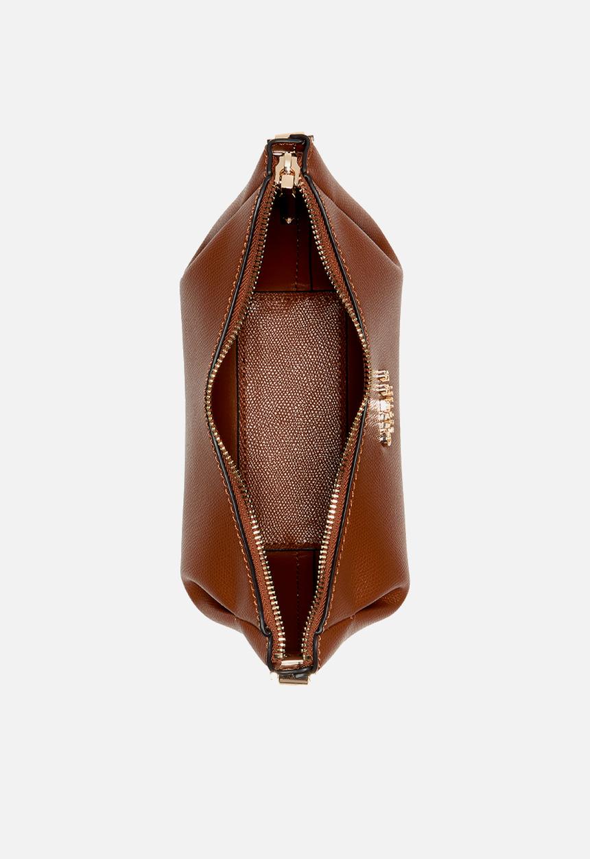 GUESS - Amorette top zip shoulder bag - brown